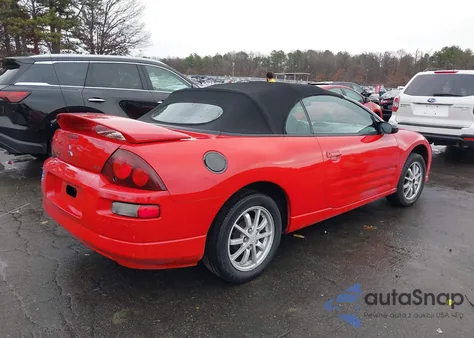 2001 Mitsubishi Eclipse Spyder Gs z USA, uszkodzony, nr VIN 4A3AE45G71E188262